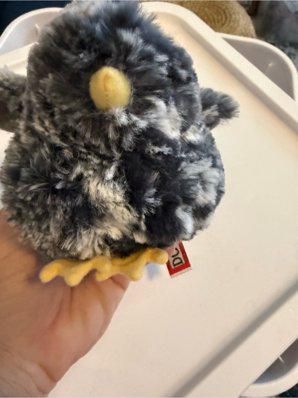 Plush Grey & White chicken